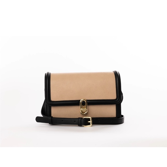 NWT Chic Beige and Black Crossbody Bag - Picture 3 of 5